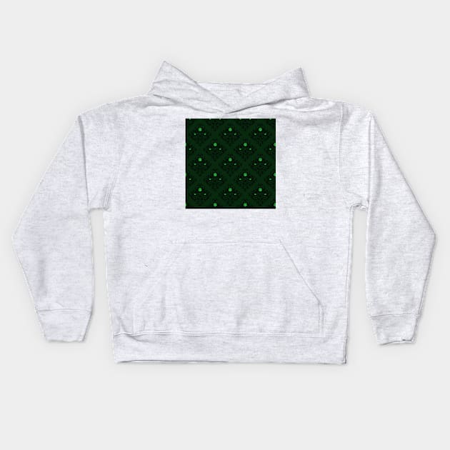 Green Pattern Kids Hoodie by Hastag Pos